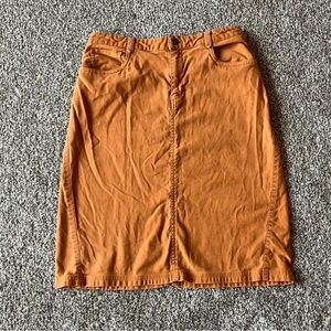 Patagonia Women's Orange Cotton Pencil Skirt